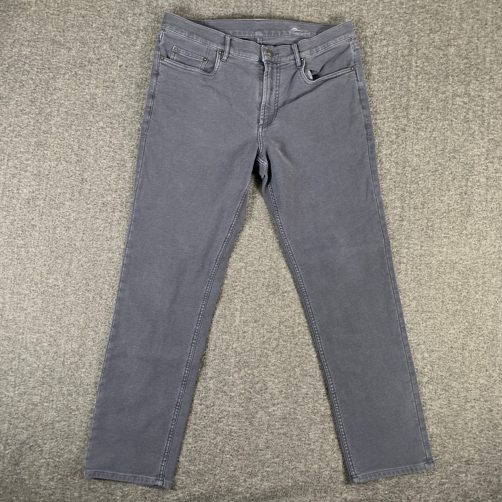 Faherty Stretch Terry Pants Men 32x28 Blue Modern 5 Pocket Chino Preppy